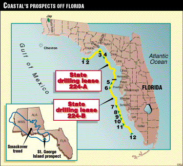 Coastal lists Smackover, Sunniland objectives in gulf off Florida Oil