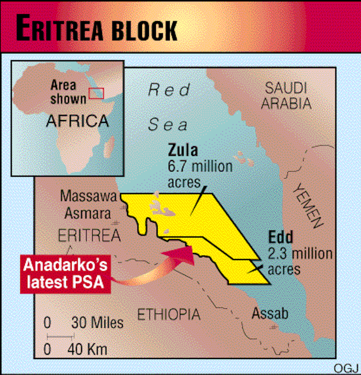 Anadarko to probe Eritrea subsalt Oil & Gas Journal