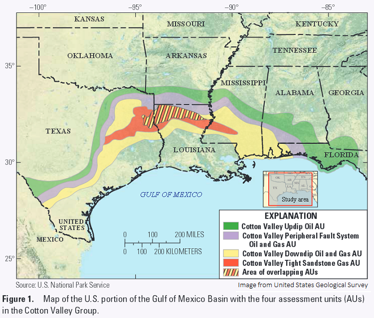 USGS assesses undiscovered resources in Cotton Valley Group Oil & Gas