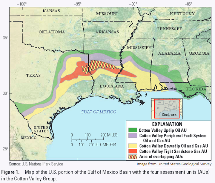 USGS assesses undiscovered resources in Cotton Valley Group Oil & Gas