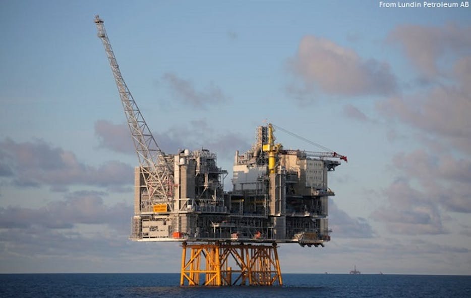 Oil platform Edvard Grieg offshore Norway
