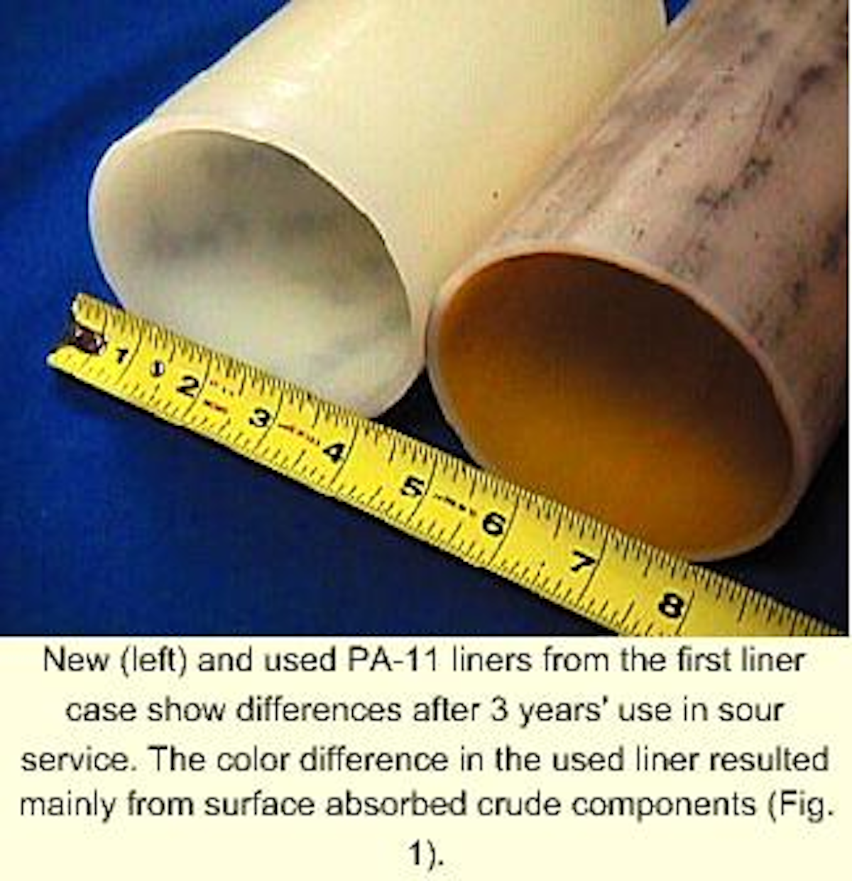 Pipeline liner material wears well in tests of field specimens Oil