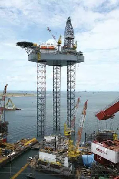 Jindal Rigs Newbuild cantilevered jack up headed for work off India | Oil & Gas Journal