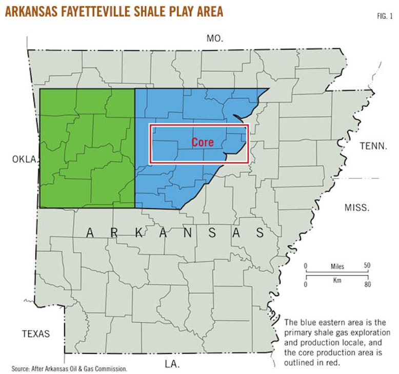 Arkansas Oil And Gas Well Map Well Production Profiles To Assess Fayetteville Gas Potential Revisited |  Oil & Gas Journal