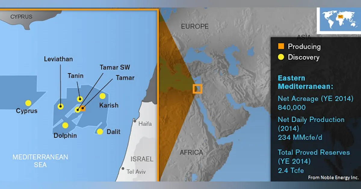Israeli Oil Map Israel approves development of giant offshore gas fields | Oil & Gas ...