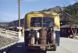 Ms196 558j Hiro 18 Charcoal Burning Bus 1949 Ms196 558j Hiro 18 Charcoal Burning Bus 1949