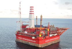 Content Dam Ogj Online Articles 2016 03 Gazprom Neft Prirazlomnoye Stationary Platform