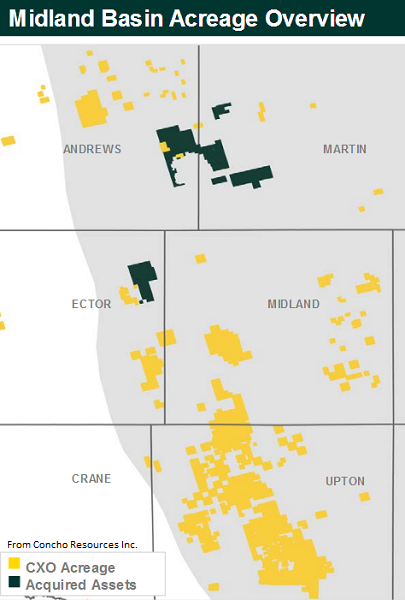 Content Dam Ogj Online Articles 2016 08 Concho Reliance Midland Deal Map