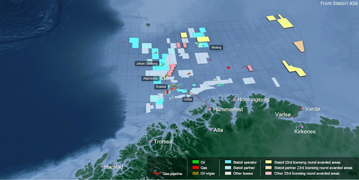 Statoil Barents map