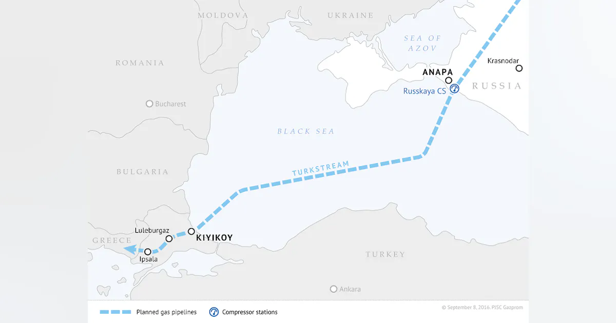 Turkstram Map Gazprom gets survey permit for TurkStream gas pipeline | Oil & Gas Journal