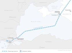 Gazprom TurkStream map