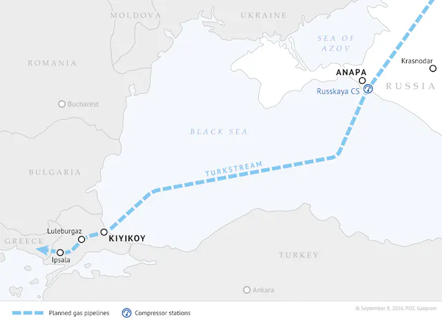 Turkstram Map Gazprom gets survey permit for TurkStream gas pipeline | Oil & Gas Journal