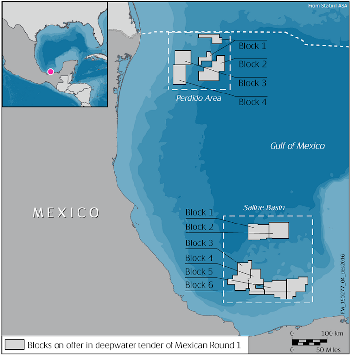 BHP, CNOOC, European majors among winners for Mexican deepwater blocks
