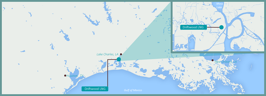 Driftwood Lng Map