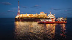 Fpso During Offshore Campaign Offshore Angola