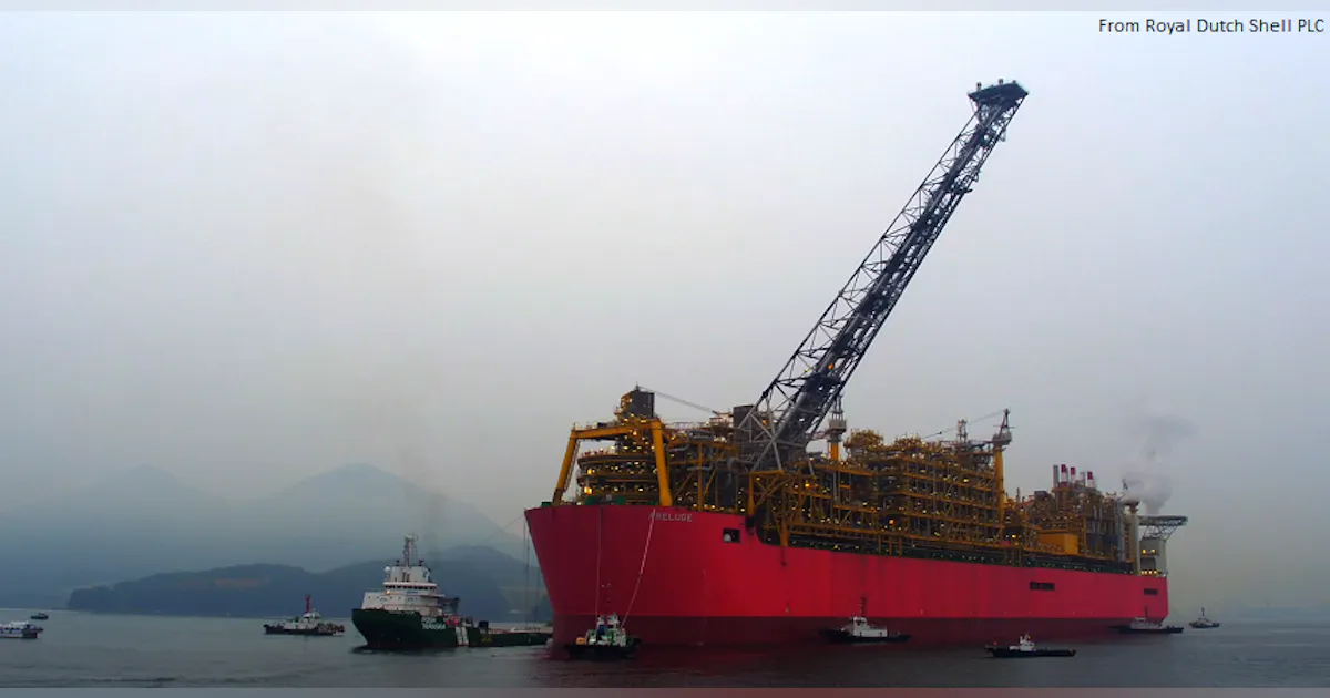 Prelude floating LNG facility sails toward Australia | Oil & Gas Journal