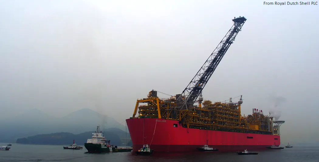Prelude floating LNG facility sails toward Australia | Oil & Gas Journal