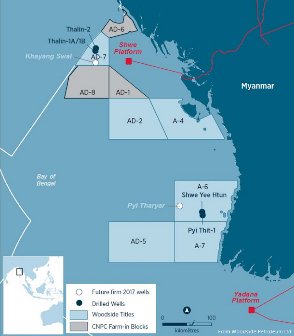 Woodside makes third gas discovery offshore Myanmar Oil & Gas Journal