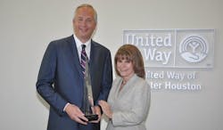 From Left: Bobby Tudor and Anna M. Babin. Photo courtesy of United Way. From Left: Bobby Tudor and Anna M. Babin. Photo courtesy of United Way.