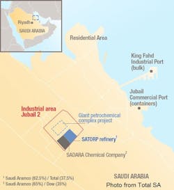 Total Sa Location Of New Jubail 2 Petrochemical Complex Project