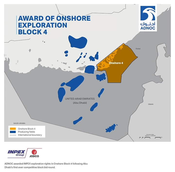 Inpex awarded onshore Block 4 in Abu Dhabi Oil & Gas Journal