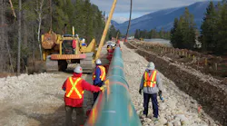 Construction on the Trans Mountain system.