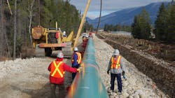 Construction on the Trans Mountain system. Construction on the Trans Mountain system.