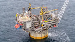 Located in 1,300 m of water in the Vøring area of the Norwegian Sea, 300 km west of Sandnessjøen, the Aasta Hansteen field (on stream Dec. 16, 2018) and the Snefrid North discovery (start-up by yearend 2019) have combined reserves estimated at 55.6 billion scm of gas and 600,000 scm of condensate (353 MMboe).