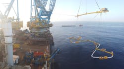 Custom-designed 3D spools linked seabed components of Zohr gas field’s transportation system (Fig. 1). Custom-designed 3D spools linked seabed components of Zohr gas field’s transportation system (Fig. 1).