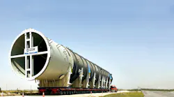 A 544-tonne naphtha-splitter column is the main feeder to the Saudi Aramco Ras Tanura refinery naphtha complex in Saudi Arabia’s Eastern Province.
