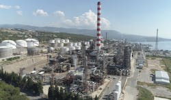 Croatia&rsquo;s INA Industrija Nafte DD&apos;s 90,000-b/d Rijeka refinery along the northern part of the Adriatic Sea.