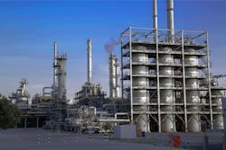 Kuwait National Petroleum Corp.&apos;s 466,000-b/d Mina Al-Ahmadi refinery 28 miles south of Kuwait City on the Persian Gulf.