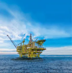 Bergading Central Processing Platform 300 km offshore Malaysia.