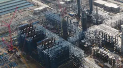 Under construction is Bora LyondellBasell Petrochemical Co. Ltd.’s 1.1 million-tonnes/year ethylene cracker and associated polyolefin derivatives complex in Panjin, China.