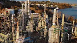 Parkland Refining's 55,000-b/d refinery on Burrard Inlet in North Burnaby, near North Vancouver, BC.