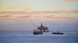 The Statfjord B platform in the North Sea.