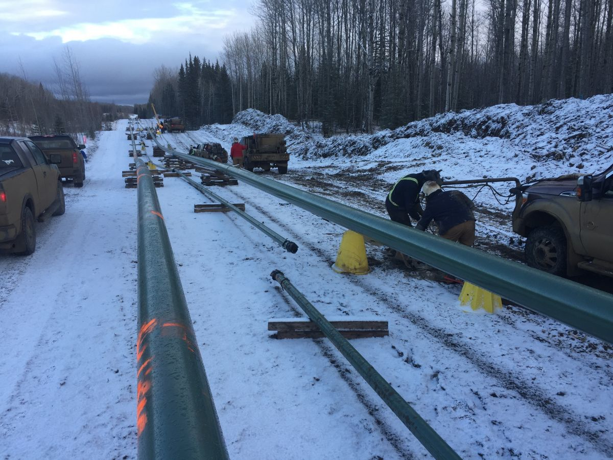 Marten Hills Pipeline System construction.