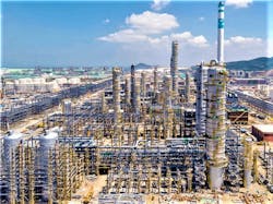 Hengli Petrochemical (Dalian) Co. Ltd.&apos;s crude-to-paraxylene integrated refining and petrochemical complex in Hengli Petrochemical Industrial Park at Changxing Island Harbor Industrial Zone in Dalian, Liaoning Province, China.