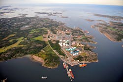 Preem AB&rsquo;s 220,000-b/d refinery in Lysekil, Sweden.