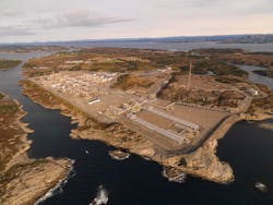The Gassco AS-operated Kollsnes natural gas processing plant in Øygarden, Norway, west of Bergen. The Gassco AS-operated Kollsnes natural gas processing plant in Øygarden, Norway, west of Bergen.