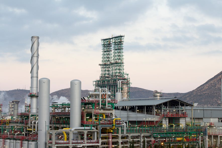 Repsol SA&apos;s 220,000-b/d Cartagena refinery in Spain&apos;s southeastern province of Murcia, along the Mediterranean Sea.