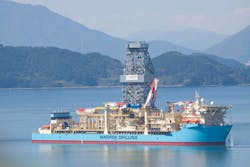 The Maersk Viking drillship will drill one deepwater exploration well offshore Brunei Darussalam for Brunei Shell Petroleum Co. Sdn. Bhd.