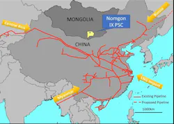 Map of current gas pipeline and LNG supplies to China. Map of current gas pipeline and LNG supplies to China.