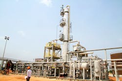 Waltersmith Refining &amp; Petrochemical Ltd.&apos;s modular refinery at Ibigwe oil field, Imo State, Nigeria.