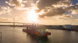 The Subsea 7 Seven Eagle in the Port of Melbourne.