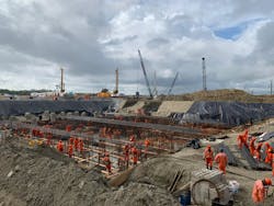 As of June 2020, construction was well under way for foundations on which the refinery&rsquo;s various processing plants will be built.