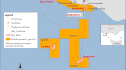 Beach Energy Ltd.'s Enterprise-1 discovery in inshore waters of the Otway basin of western Victoria.