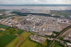 Total Lindsey Oil Refinery Ltd.&rsquo;s 109,000-b/d refinery in North Killingholme, Immingham, Lincolnshire.