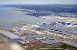 Seaport of Ust-Luga, Leningrad Oblast, Russia. Seaport of Ust-Luga, Leningrad Oblast, Russia.