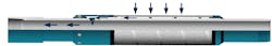 Sand control screens have one ACID per joint mounted above basepipe perforations at the top of the screens. The flowpath is through the screen, along the screen-basepipe annulus, through the AICD, and though the pipe perforations at the top of the joint (Fig. 3). Sand control screens have one ACID per joint mounted above basepipe perforations at the top of the screens. The flowpath is through the screen, along the screen-basepipe annulus, through the AICD, and though the pipe perforations at the top of the joint (Fig. 3).